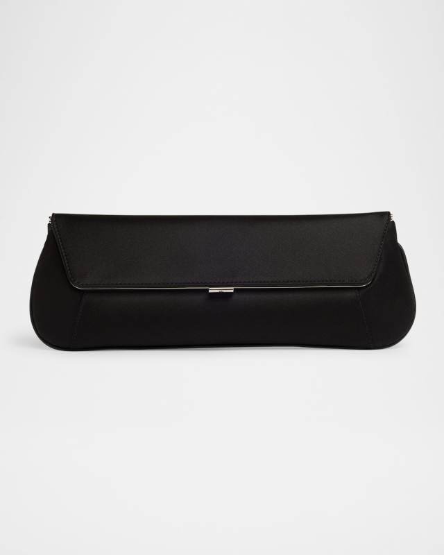 Ami Framed Satin Clutch Bag